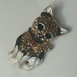 Vintage style enamel pin - excellent condition - cat kitty